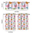 thumbnail image 6 of Kitchen Curtains 36 Inch Short - 3 Panel Set with Colorful Butterfly Floral Pattern, Rod Pocket Window Curtain, 100% Polyester for Butterfly Lovers, Farmhouse, Kitchen, Bedroom, Easy Wash, 6 of 6