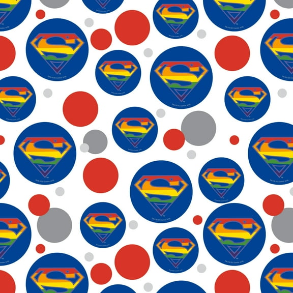 Superman Rainbow Shield Logo Premium Gift Wrap Wrapping Paper Roll