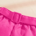 thumbnail image 5 of KPOPLK 2 Piece Baby Girl Summer Clothes Short Sleeve Gingham Puff Sleeve with Elastic Waist Shorts Outfits Set 1t 2t 3t 4t 5t 6t(9-12 Months,Hot Pink), 5 of 8