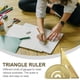 thumbnail image 5 of 1 juego de regla triangular para dibujo, regla de medición geométrica, transportador de latón, 5 of 8