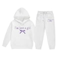 thumbnail image 2 of lnmuld 2 Piece School Outfits for Girls,Girls Hoodie and Joggers Set Stylish Print Winter Comfy Casual Outfit for Toddler to Teen Soft Warm Kids Clothes Size:12-13 Years, 2 of 3