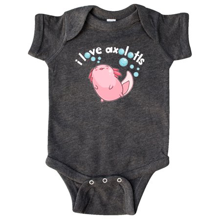 

Inktastic I Love Axolotls with Bubbles Gift Baby Boy or Baby Girl Bodysuit