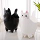 thumbnail image 1 of Mini cubos de basura de mesa ABS con forma de gato de dibujos animados, 2 uds., cubos de almacenamiento (negro/blanco) JAMW Sencillez, 1 of 5