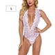 thumbnail image 1 of Ropa interior sexy para mujer Ropa de dormir Deep V Lace Body Lencería, Blanco, S Eigraketly XX000084-02, 1 of 7