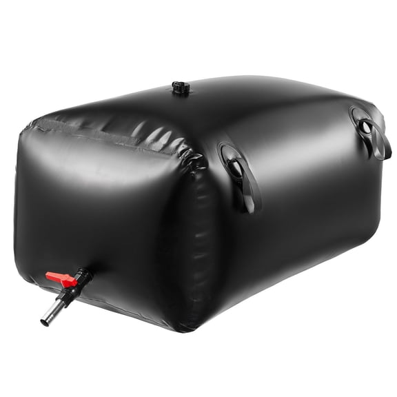 63.4 Gal Collapsible Water Storage Bladder 1000D PVC Leakproof Wear Resistant Soft Water Bag for Camping RV Emergency Garden Irrigation Black