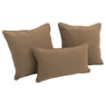 thumbnail image 1 of Coussins en Sergé Uni Double avec Inserts (Ensemble de 3), Caramel, 1 of 1