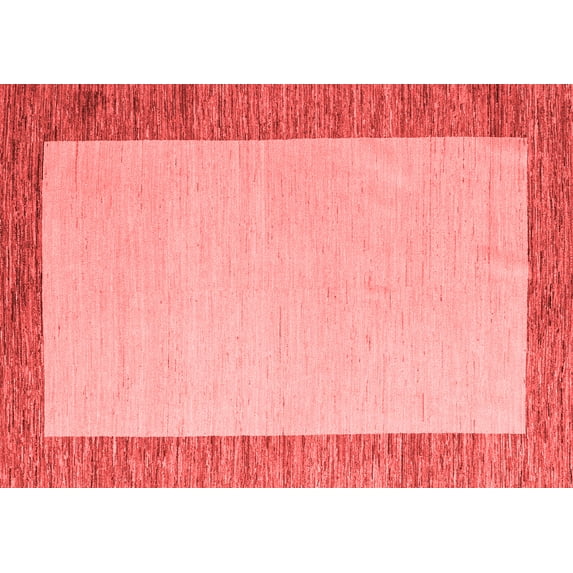 Ahgly Company Indoor Rectangle Solid Red Modern Area Rugs, 5' x 7'