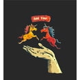 thumbnail image 5 of Hold Your Horses Humor Youth Black Long Sleeve Hoodie-XXL, 5 of 6