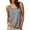 Black, variant on Women's Sleeveless Top – Casual Houndstooth Print with Asymmetric Button Placket & Side Slit