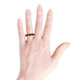 thumbnail image 4 of ANGARA Lab Grown 3.75 Ct Half Eternity Five Stone Ruby Wedding Band for Women in 14K Rose Gold (Size-5.5mm) | July Birthstone, Birthday, Anniversary, Jewelry Gift for Women | Lab-Grown Ruby Ring, 4 of 8