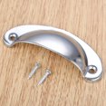 thumbnail image 3 of GFDYREE 10Pcs Farmhouse Style Shell Shape Pull Handle with Screws Suitable for Drawer Dresser, Door, Cabinet, 10Pcs Farmhouse Jewelry Chest Red Copper Silver, 3 of 7