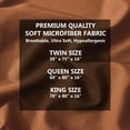 thumbnail image 5 of Alazuria Fitted Bed Sheet, Soft microfiber, All around elastic up to 16" deep Burnt Orange color King size ( 80" x 78" ), 5 of 5
