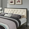 thumbnail image 6 of Modway Mia King Powder-coated Steel and Fabric Bed in Brown/Beige, 6 of 6