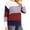 Burgundy, variant on TFEOQRY Pullover Sweater for Women Fashion Color Blocked Knitwear Long Sleeved Round Neck Sweater Top Blue