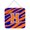 Blue Orange, variant on Carolines Treasures  Letter H Initial Tiger Stripe - Blue Orange Aluminium Metal Wall Or Door Hanging Prints