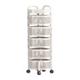 thumbnail image 2 of Estante de almacenamiento giratorio, carrito de almacenamiento de cocina, 5 niveles, ahorro de espacio, extraíble, cesta organizadora, cesta de frutas, 2 of 10