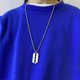 thumbnail image 2 of Collar colgante shaofei Estilo punk hip hop Acero inoxidable Forma de cuchilla Multicolor 51887, 2 of 5