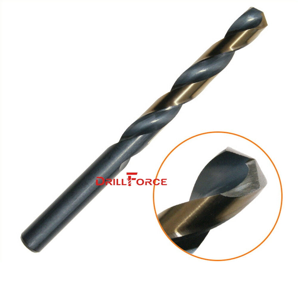 DrillForce 7/32" 12Pcs  HSS Black and Gold Drill Bits Jobber Length for Metal Wood Platic M2 High Speel Steel