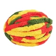thumbnail image 1 of Hilo de lana gruesa de poliéster voluminoso para tejer cojines, alfombras y mantas de ganchillo Rojo amarillo verde, 1 of 9