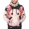 thumbnail image 4 of KLL Cute Axolotl Sakura Blossoms Print Mens Hoodie Long Sleeve Casual Pullover Hooded Sweatshirt Fashion Drawstring Hoodies with Pocket-4X-Large, 4 of 6
