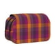 thumbnail image 1 of Disketp Orange and Purple Plaid Estuche de Lápices de Doble Capa con Tapa Abatible y Cremallera, Organizador Escolar para Adolescentes y Adultos, 1 of 7