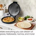 thumbnail image 2 of Chefman Everything Maker & Pizza Oven – Pizzera eléctrica de encimera de 1440 W con placas de cocción antiadherentes de 12 pulgadas, para hacer pizza, quesadillas, tortillas y más, con luces indicador, 2 of 5