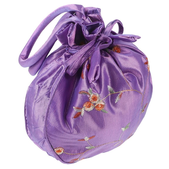 Handbags Purses Small Drawstring Handbag for Women Handbag Drawstring Embroidery Bag Fabric Miss