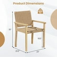 thumbnail image 7 of Vicamelia 2 Pce Patio Dining Chairs Outdoor Rattan Armchairs Woven from Paper Rope for Balcony Backyard, Natural, 7 of 7