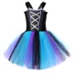 thumbnail image 5 of Disfraz de mariposa y esqueleto de Halloween para niños, disfraz de fiesta de carnaval con alas de calavera negra, conjunto de vestido de tutú de hada elfa oscura para niñas, 5 of 5