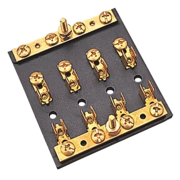 420544-1 Bakelite Fuse Terminal Block - 4 Terminals