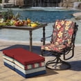 thumbnail image 5 of ARDEN 2-Pack Outdoor Patio Dining Chair Cushion, 20x44, Rain-Proof Seat Pad, Fade-Resistant Outdoor Cushion Ruby Clarissa, 5 of 11