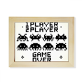 thumbnail image 1 of Los jugadores mas de juego Little Monster pixel Escritorio de madera Arte Pintura 6x8 pulgadas marco de foto foto, 1 of 4