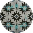 thumbnail image 2 of Addison Rugs Mayfield Premium Machine Washable Transitional Aztec Black Round Rug, 8' x 8', 2 of 6