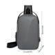 thumbnail image 3 of Bolsa mensajera para ciclismo exterior Bolsa de hombro USB de gran capacidad Poliéster Negro azul gris 12,6x8,27x3,94 pulgadas impermeable Ligera, 3 of 6