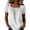 08-White, variant on Women's Square Neck Pleated Cotton Linen Top Short Sleeve Casual Blouse Summer Vacation Clothes