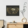thumbnail image 6 of Fuzoiu Vintage Gold Leaf Skull Print Canvas Wall Art for Bathrooms,Wall Decor for Bedroom,Framed Artwork for Wall,Modern Wall Decorations Prints Picture for Kitchen Home, 6 of 6