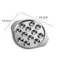 thumbnail image 5 of BESTONZON 2Pcs Escargot Plate Stainless Steel Snail Plate Conch Baking Tray Kitchen Gadget, 5 of 5