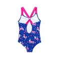 thumbnail image 2 of MSEMIS Girls Mermaid One Piece Swimsuit Kids Ruffle Bathing Suits with UPF 50+, Sizes 4-16 Sapphire 4, 2 of 6