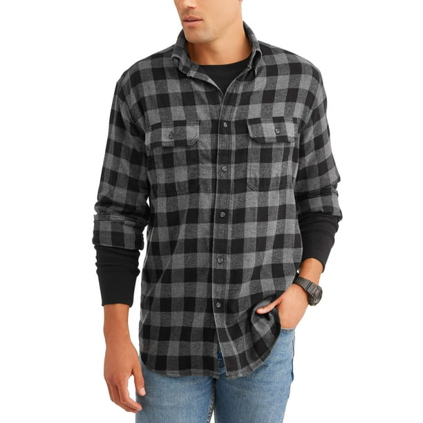 Faded Glory big and tall men's long sleeve flannel shirt Walmart