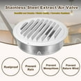 thumbnail image 3 of Stainless Steel Air Vents, 7.7 Inch Louvered Grille Cover, Silver, 3 of 7