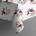 thumbnail image 5 of White Cow Bow Pattern Square Tablecloth,Waterproof Square Table Cover,Wipeable Spillproof Washable Table Cover for Home Kitchen Party Decor 42"X42"(107x107cm), 5 of 6