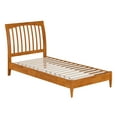 thumbnail image 2 of AFI Orleans Twin XL Solid Wood Low Profile Sleigh Platform Bed, Light Toffee, 2 of 13