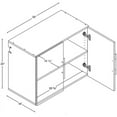 thumbnail image 4 of Prepac HangUps 30" Upper Storage Cabinet, White, 4 of 17