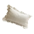 thumbnail image 3 of Pillow Cases, Pure Color Breathable Shams Covers with Ruffled Design Lovely Throw Pillow Covers for Dormitory Bedroom Hote, 3 of 8