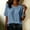 Blue, variant on Zysthvn Summer Womens Tops Casual 3/4 Sleeve Cotton T Shirts for Women Breathable Crew Neck Loose Fit Solid