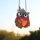 thumbnail image 2 of Búho pájaro vidriera colgante gafas de sol, decoración del hogar, regalos de cumpleaños, regalos para mujeres 5,5 X Feliz Sencillez, 2 of 5