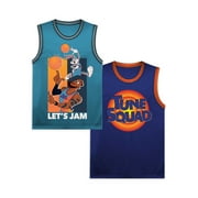 Space Jam 2 Boys Bugs Let's Jam Graphic Tank Tops 2-Pack, Sizes 4-18