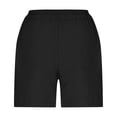 thumbnail image 7 of Edvintorg Korean Style Women's Shorts Casual Cotton and Linen Shorts for Women 2025 Summer High Waisted Embroidery Wide Leg Shorts with Pockets Black L, 7 of 7