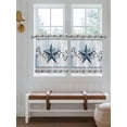 thumbnail image 2 of Country Star Blue 2 Panel Kitchen Curtains for Small Windows, Farmhouse Vintage Branches Wooden Bathroom Tier Curtain, Short Window Treatment for Bedroom/Living Room 55"x36", 2 of 6