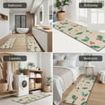 thumbnail image 5 of Beige Christmas Holly Pattern Kitchen Rugs Sets Of 3,Kitchen Runner Rugs Non Skid Washable,Decorative Kitchen Floor Mats for Kitchen,Sink,Laundry,17"x30"+ 17"x47" + 17"x59", 5 of 6